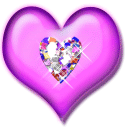 Gif animé coeur diamant